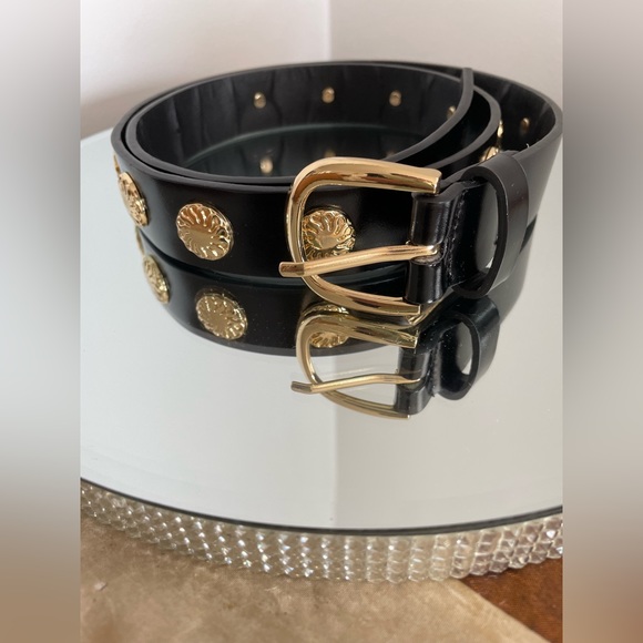 SUPRE Accessories - Supre gold studded black belt | S-M